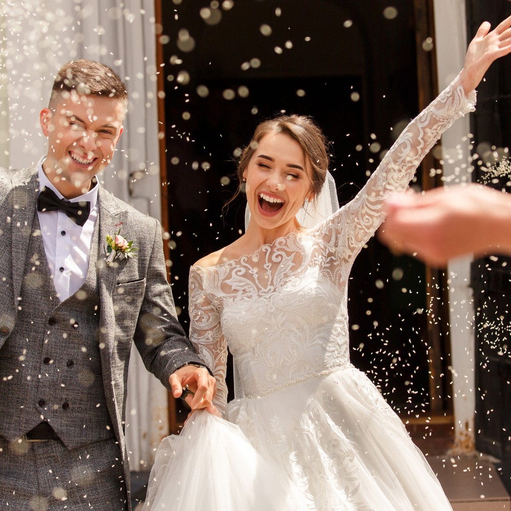wedding bride and groom
